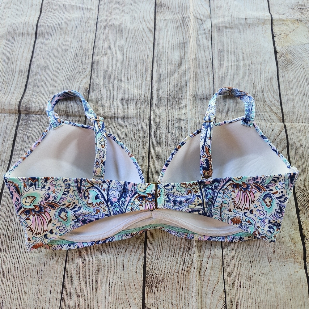 Victoria's Secret Paisley The Angel Convertible Ruched Biniki Top 36D - Picture 5 of 10